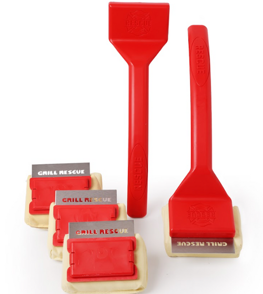 Double Up: 2 Handles + 4 Cleaning Heads (w/ Scraper)